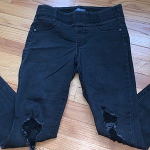 Old Navy distressed mid-rise rockstar jeggings